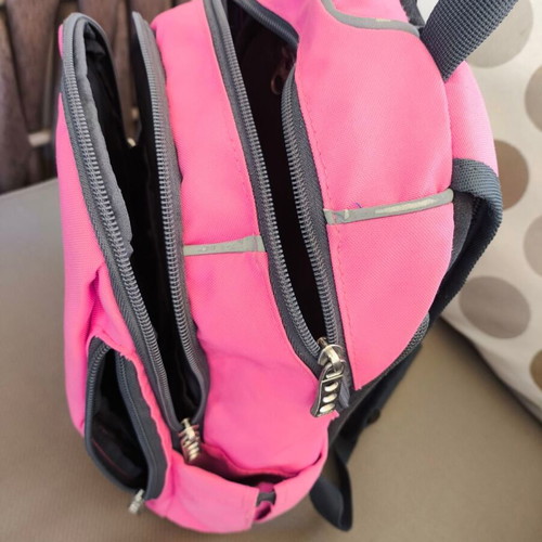 Polo backpack for girls like new, pink with reinforced back