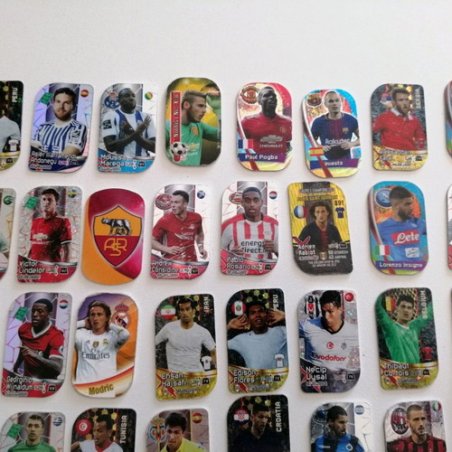 Europe's champion metal footballer tags used, pack of 48