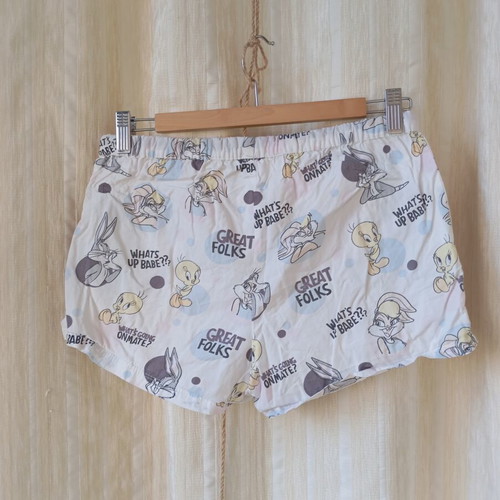 Oysho Tweety women's sleep shorts used, size S, white multicolor