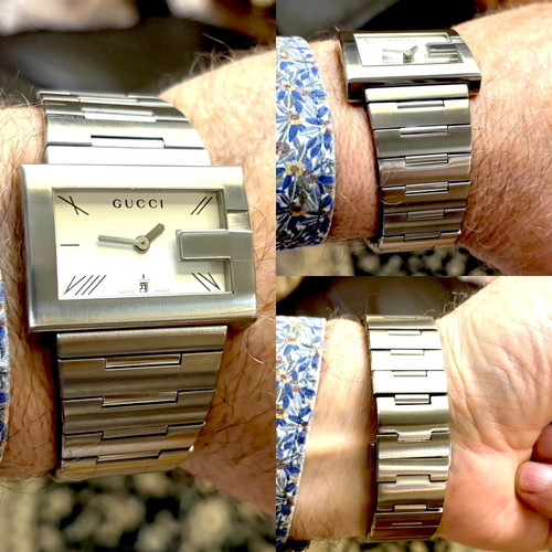 Gucci ανδρικό ρολόι τεράστιο 38x28cm quartz Swiss made σαν καινούργιο