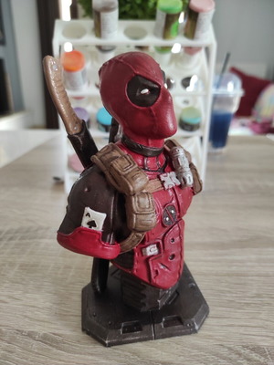 Φιγούρα Deadpool καινούργια, χειροποίητη με 3D printer και ζωγραφισμένη