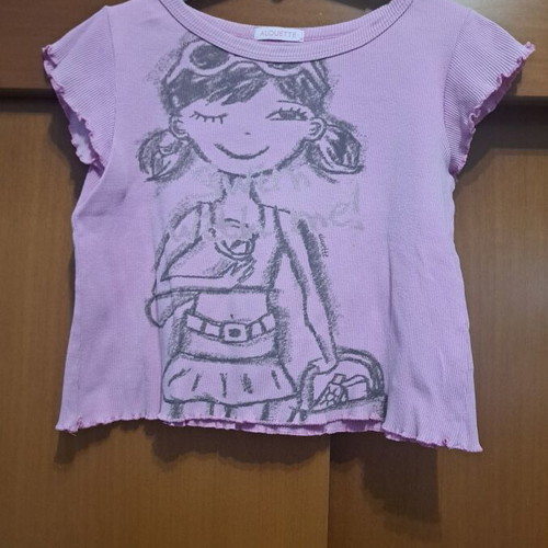Alouette pink short blouse for girls like new, size 128 cm
