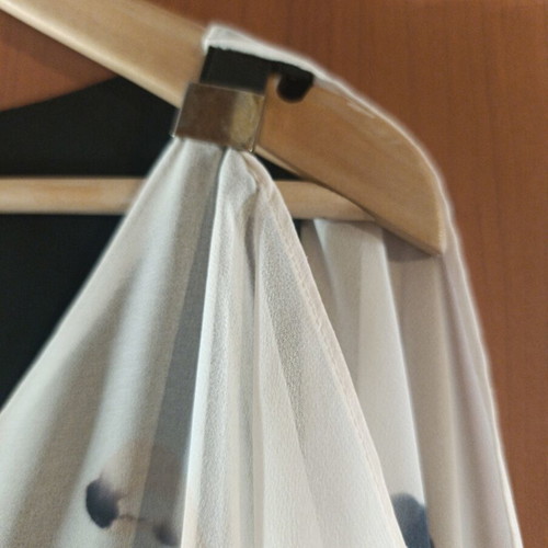 Dina blouse butterfly style black and beige like new, XXL