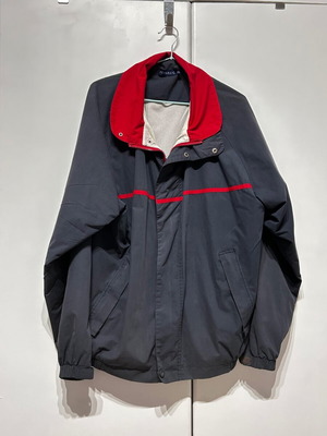Men's blue jacket with red stripe like new, size XL