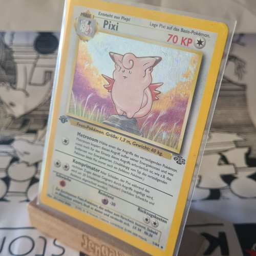Pixi 1st Edition Jungle Holo card used, German