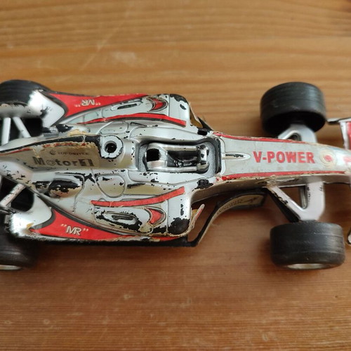 Formula 1 toy cars used, set of 4 plastic racing cars