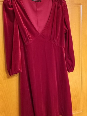 Enzzo Dress Pink Velvet Winter Like New, Size L