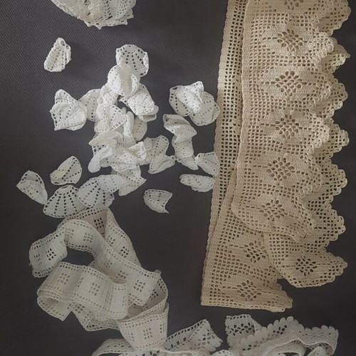 Handmade lace and decorative elements like new, vintage style