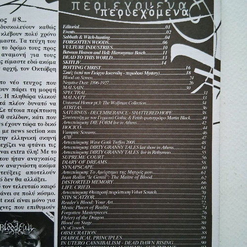 The Bloodcult 8 Greek fanzine used, black metal