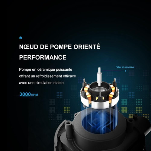 SAMA L50 AIO Water Cooler 360mm with ARGB Pump and 3×120mm Fans
