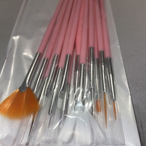 Nail art set with 14 brushes and 5 dotting tools