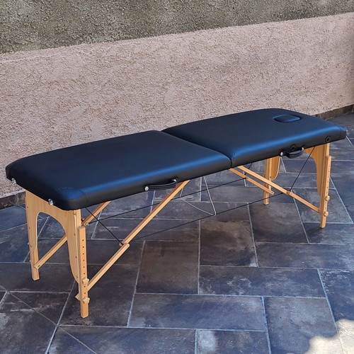 FoxHunter 2 Section Wood Portable Massage Bed