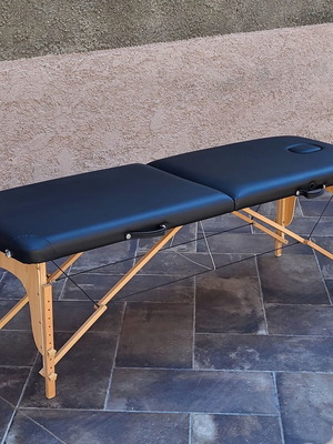 FoxHunter 2 Section Wood Portable Massage Bed