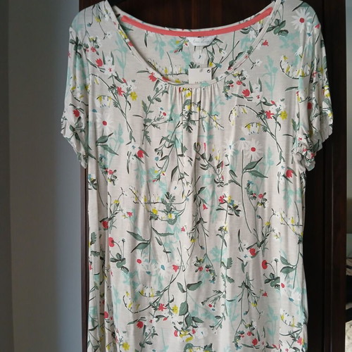 Marks & Spencer pajama top new, colorful, size 14, short sleeve