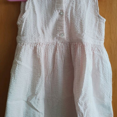 H&M dress 92 cm white pink like new
