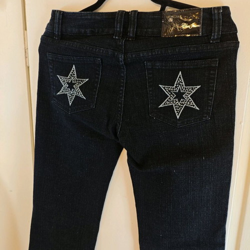 Y2K bootcut jeans like new, black, size M
