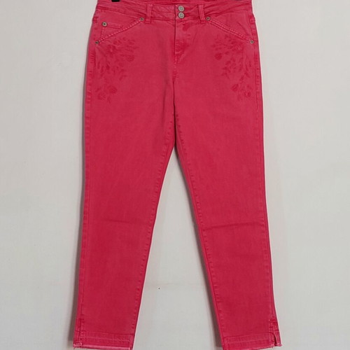 S.Oliver women's slim pants used, sizes M-L, red and pink