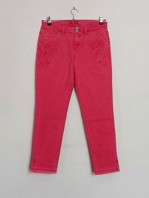 S.Oliver women's slim pants used, sizes M-L, red and pink