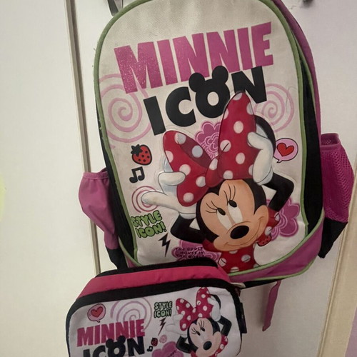 GIM School Backpack with Pencil Case used, Minnie Icon design