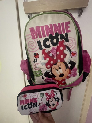 GIM School Backpack with Pencil Case used, Minnie Icon design