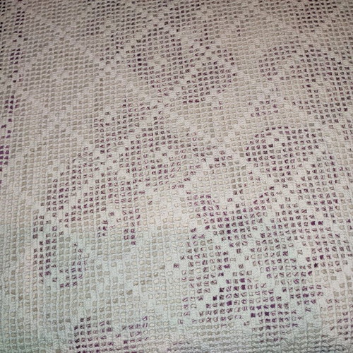 Handmade crochet blanket cover made to order with diamond and leaf pattern