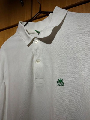 United Colors of Benetton polo T-shirt, white, size M