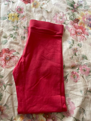 Marks & Spencer cotton crow leggings for girl 7-8 years like new, red