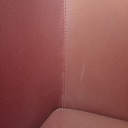 Cube Armchairs Set like new, burgundy leatherette, 2 pcs