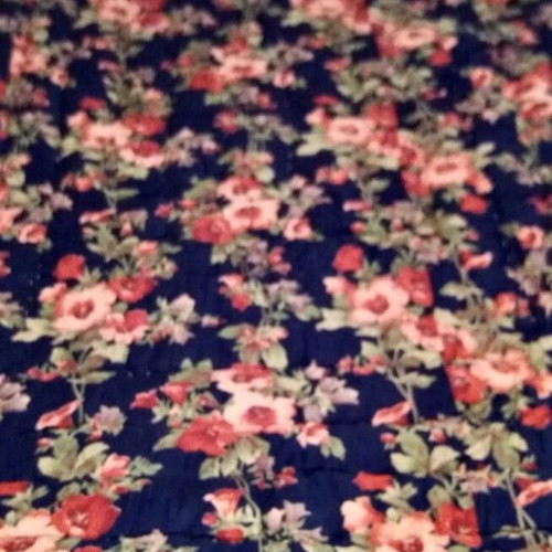 Vintage wool-filled bed quilt, unused