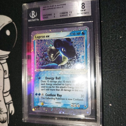 Lapras EX #99 Ruby & Sapphire card new with Beckett grading