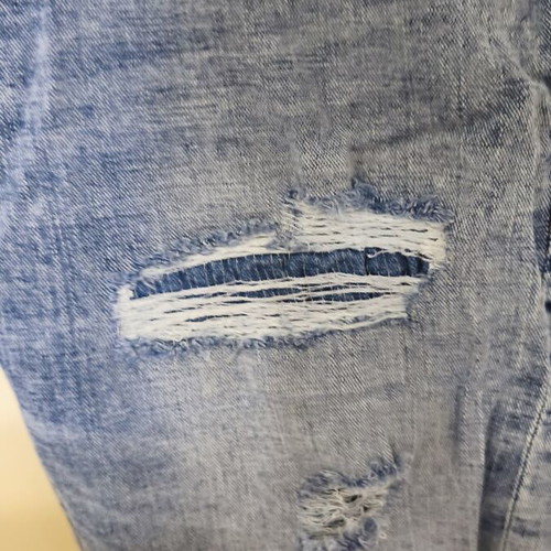 Bershka Skinny Jeans Men’s Blue Used With Rips Size L