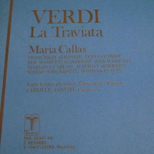 Maria Callas Verdi La Traviata 2 LP set used, classical