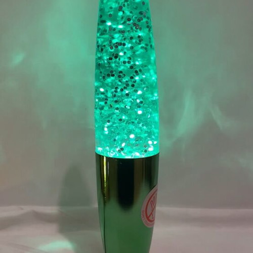 Lava lamp green glitter new with box