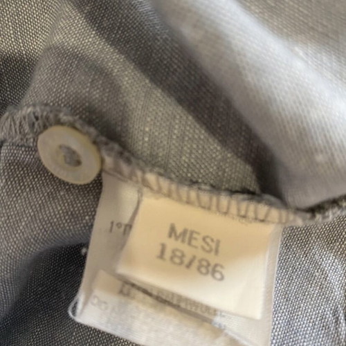Trussardi baby linen dress with adjustable straps, pockets, like new 18-24 months