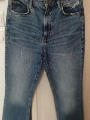 Zara straight high waist jean size 38 like new, blue