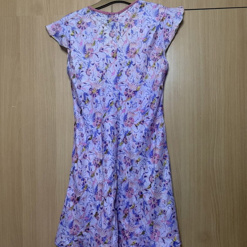 Silk blouse used, short sleeve, size M, purple