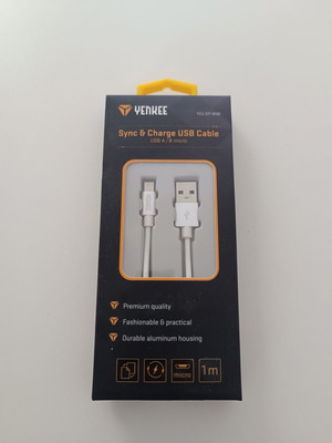 Καλώδιο φόρτισης Yenkee USB-A σε Micro USB 1 μ. καινούργιο
