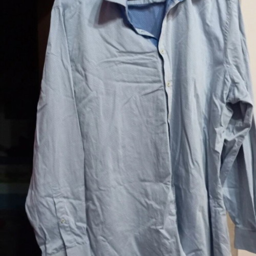 Jupiter men's dress shirt XXL like new, cotton satin, blue turquoise