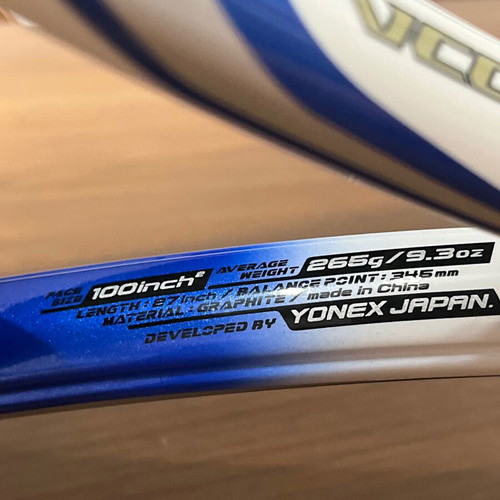 Yonex VCore Xi Lite tennis racket used, graphite, 27 inches