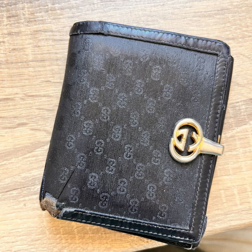 Gucci vintage wallet refurbished, black
