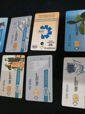 Ote phone cards used, pack of 8
