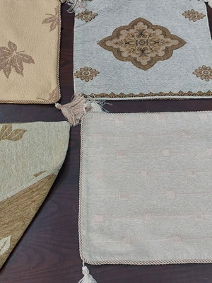 Decorative pillowcases set of 3 chenille without filling 45x45
