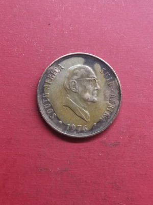 South Africa 2 Cents Coin 1976 used, Jacobus Johannes Fouché
