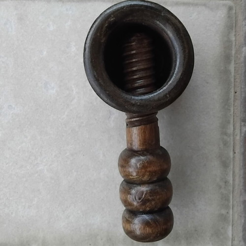 Traditional Wooden Nutcracker with Screw vintage 1960, like new