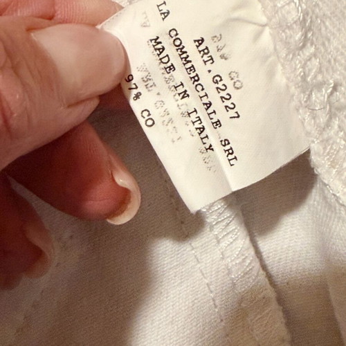 Cropped denim pants Gaetano Navarra white, 42IT, like new