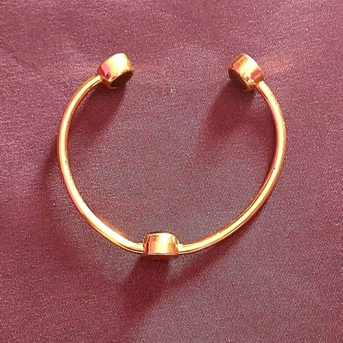Gold bracelet used vintage 70s solid gold-plated steel