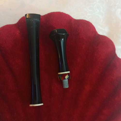 Wooden cigarette pipe used, vintage female 9.5cm