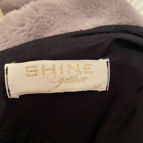 Shine 2gether dress used, black fitted with bows