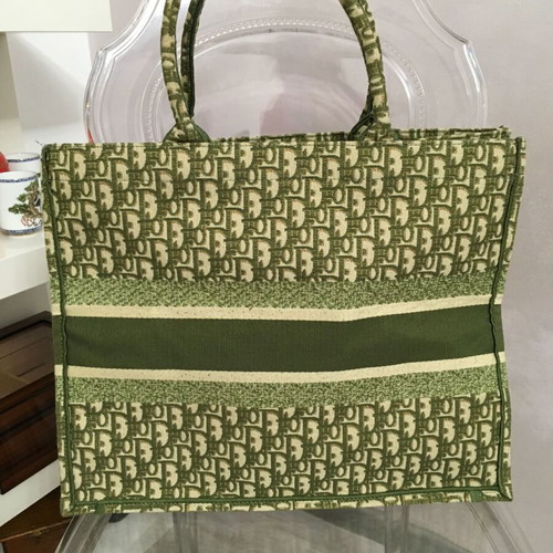Christian Dior Large Oblique Book Tote Green bag new