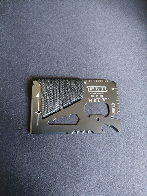 Pocket survival card multitool new with cord and carrying case